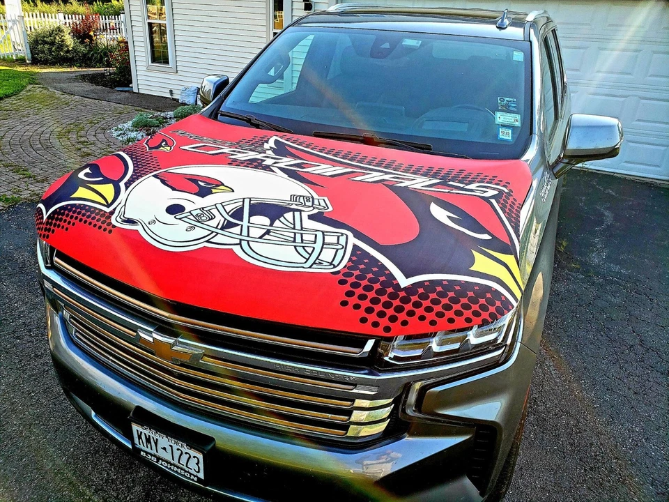 Cubierta de capucha automática Arizona Cardinals | Banderas de capucha | Regalos para fanáticos de los Cardenales | Foto 2 de 4