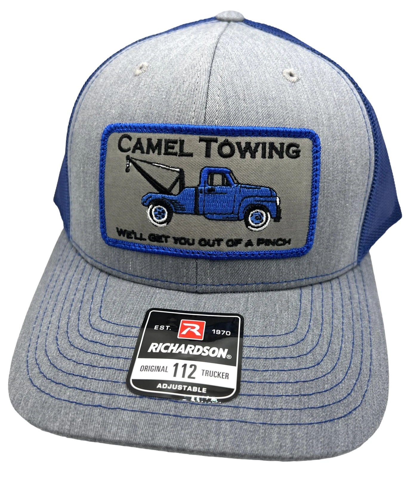 Camel Towing Gag Gift Humor Funny Patch Richardson 112 Trucker Hat Cap Snapback