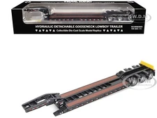 TRAIL KING TK120 HYDRAULIC LOWBOY TRAILER BLACK 1/50 BY DIECAST MASTERS 71136