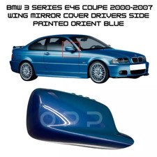 Für BMW 3 Serie E46 Coupe Außenspiegel Abdeckung Lackiert Orient Blau 2000-2007