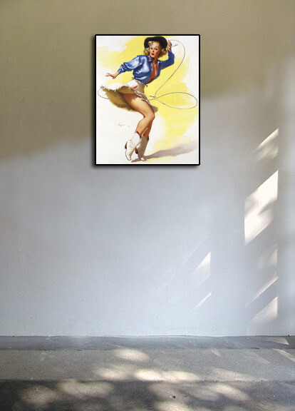 Gil Elvgren 1954 Sexy Pin-Up CowGirl 