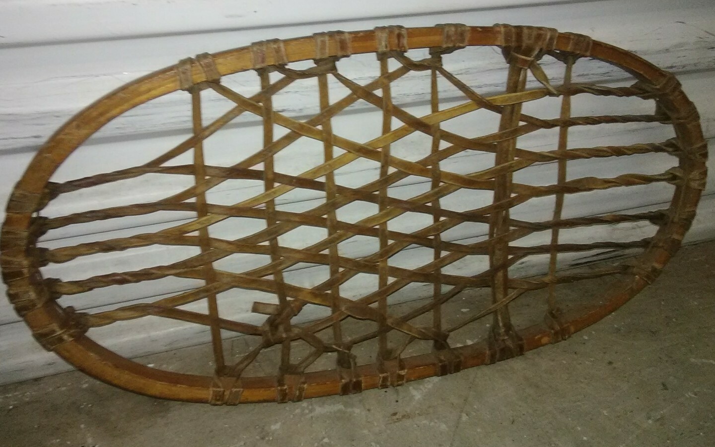 Algonquin Snowshoes Ash and rawhide snowshoe pair 10" x 21". eBay