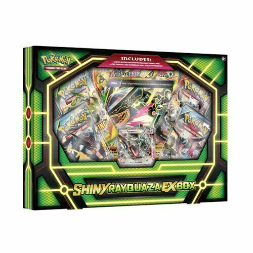 BOX POKEMON SHINY RAYQUAZA EX - GTIN/EAN/UPC 7896008973100 - Cadastro de  Produto com Tributação e NCM - Cosmos