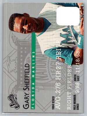  1995 Studio Baseball #181 Gary Sheffield - Florida Marlins 