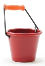 Dollhouse Miniatures 1:12 Scale Red Bucket, 1 Piece #IM65670