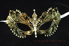 laser cut Venetian Butterfly Masquerade wedding Rhinestones Party ball Mask Gold