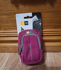 Case Logic DCB-302 Magenta Camera Case Travel Bag 4.75"x3"x2" zip storage Strap