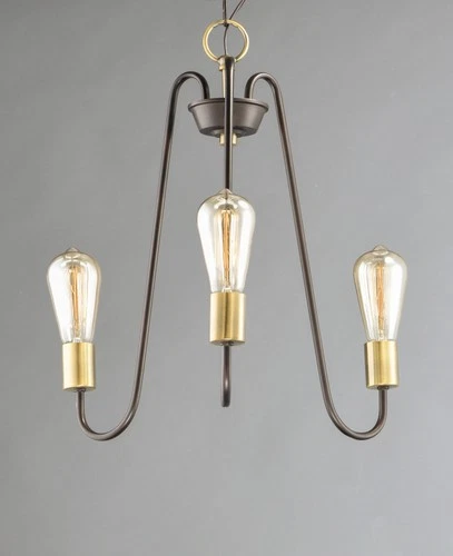 Maxim 11733 Bronze/Brass Haven 3-Light 18-1/2"W Mini Chandelier - Picture 5 of 8