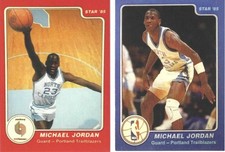 Star '85 Micheal Jordan “Error Card” Portland Trailblazers #3/#9 Reprint - Read