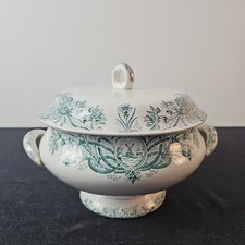 Persian decor soup bowl by Lebacqz and Bouchart Saint Amand Terre De Fer