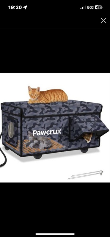 WATERPROOF HEATED CAT HOUSE FOR OUTDOOR IN WINTER, HEATED CAT BED KITTY SHELTER 