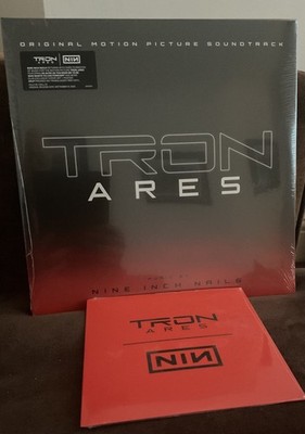 Nine Inch Nails - Tron: Ares Soundtrack Trans Red vinyl + NIN 7  single + poster