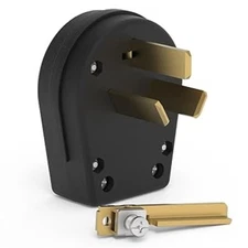 30 Amp 50 Amp 125V/250V AC Dryer Plug Adapter, 3 Prong 3 Wire Straight Blade