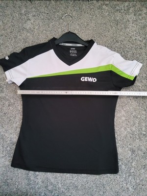 GEWO Tischtennis T-Shirt Size X S 34 Damen Woman Ladies Schwarz Weiß