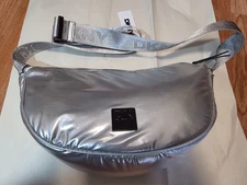 DKNY Silver Handbag ( Sylvie Cresent Shoul) [MSRP 158$] *1SZ*