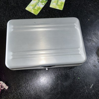 Zero Halliburton Mini Attaches Brush Aluminum Case No Key. In Great Shape