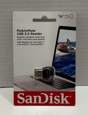 SanDisk MobileMate USB 3.0 microSD Card Reader Compact Durable Fast Transfer