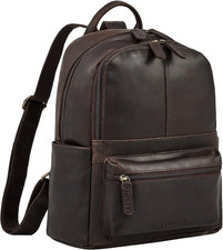 "Marcella Moderno Zainetto Donna Pelle Vera Vintage Zaino Piccolo Cuoio Vera Bac