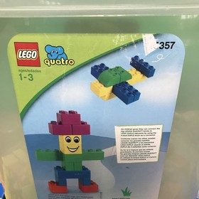 Lego Duplo Quatro 5357 Bucket - Large Chunky Bricks Compete W/Container Tub