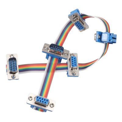 IDC Regenbogen Flachbandkabel DB9 13'' Länge 2,54mm Pitch Multi Port Parallel Hub