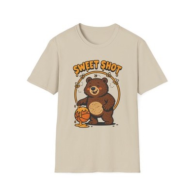 Unisex Softstyle T-Shirt Basketball Sweet Shot Bear Honey Bees