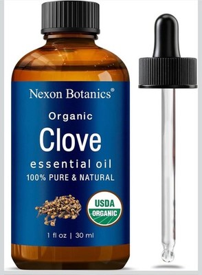 organic clove essential oil 30ml pure undiluted for Teeth and Gums