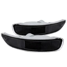 For 1993-1997 Toyota Corolla Front Bumper Lights Signal Lamps Black 93 94 95 96