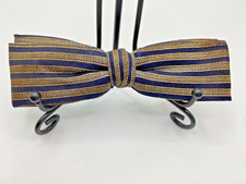Vintage 40s/50's Patent Clasp Co. Bowtie Navy/Gold Tied Have MANY Combo Ship