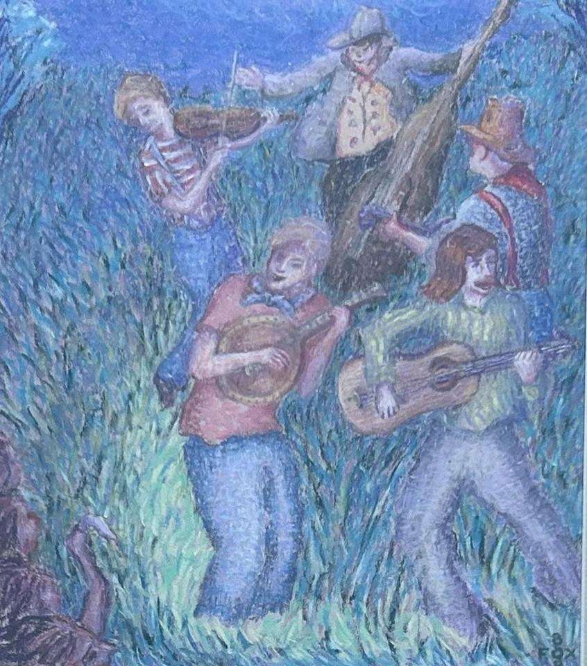 Bob Fox Bucks County PA Artista Arte Pastel Pintura Dibujo Folk Impresionista Foto 2 de 4