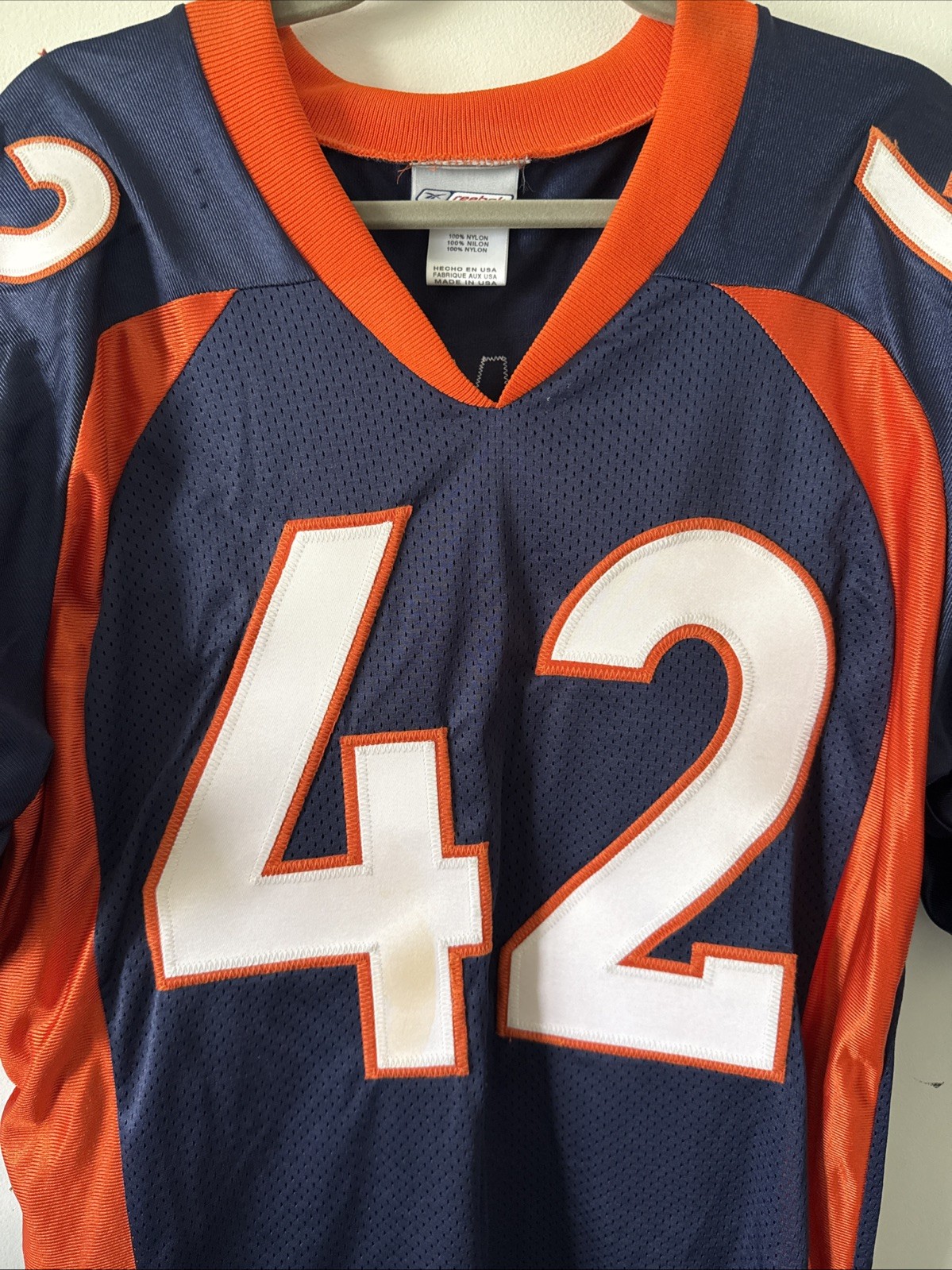 Men’s Vintage Reebok NFL Denver Broncos Sam Brandon #42 Sz M - Blue thumbnail 2