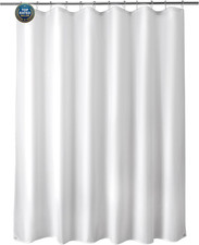 Extra Long Shower Curtain Liner Washable, 72 X 84 Inches, White Shower Liner Fab