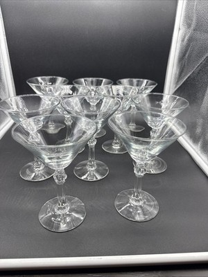 Libbey Classic Retro 6.5oz Stardust Cocktail Martini Glasses #8876 - Set of 10.
