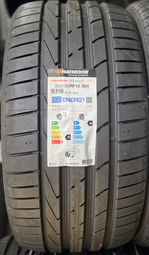 カナタク 1X HANKOOK VENTUS K117 EVO 2 255/35 ZR18 90Y RUNFLAT HRS TYRE 255
