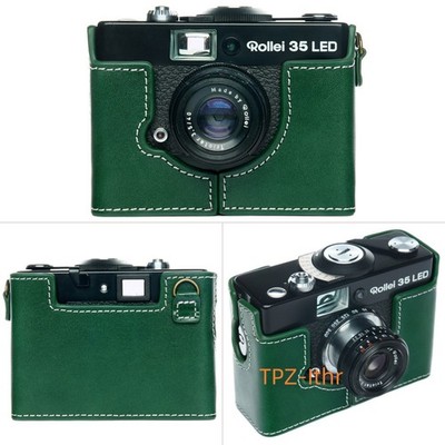 For Rollei 35LED B35 Handmade Genuine Real Leather Half Camera Case Bag Cover