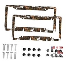 License Plate Frame 2 Pack License Plate Holder Universal Camo Hunting Deer License Plate Frame 2 Pack License Plate Holder Universal Camo Hunting Deer