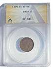 1902 Indian Cent Penny 1c Graded Anacs EF 45 #7614404     Shipping $6.00   BR2