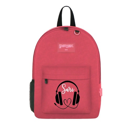 Personalized Backpack 16.5" Hot Pink School College Briefcase Kid Girl Gift - Picture 6 of 10