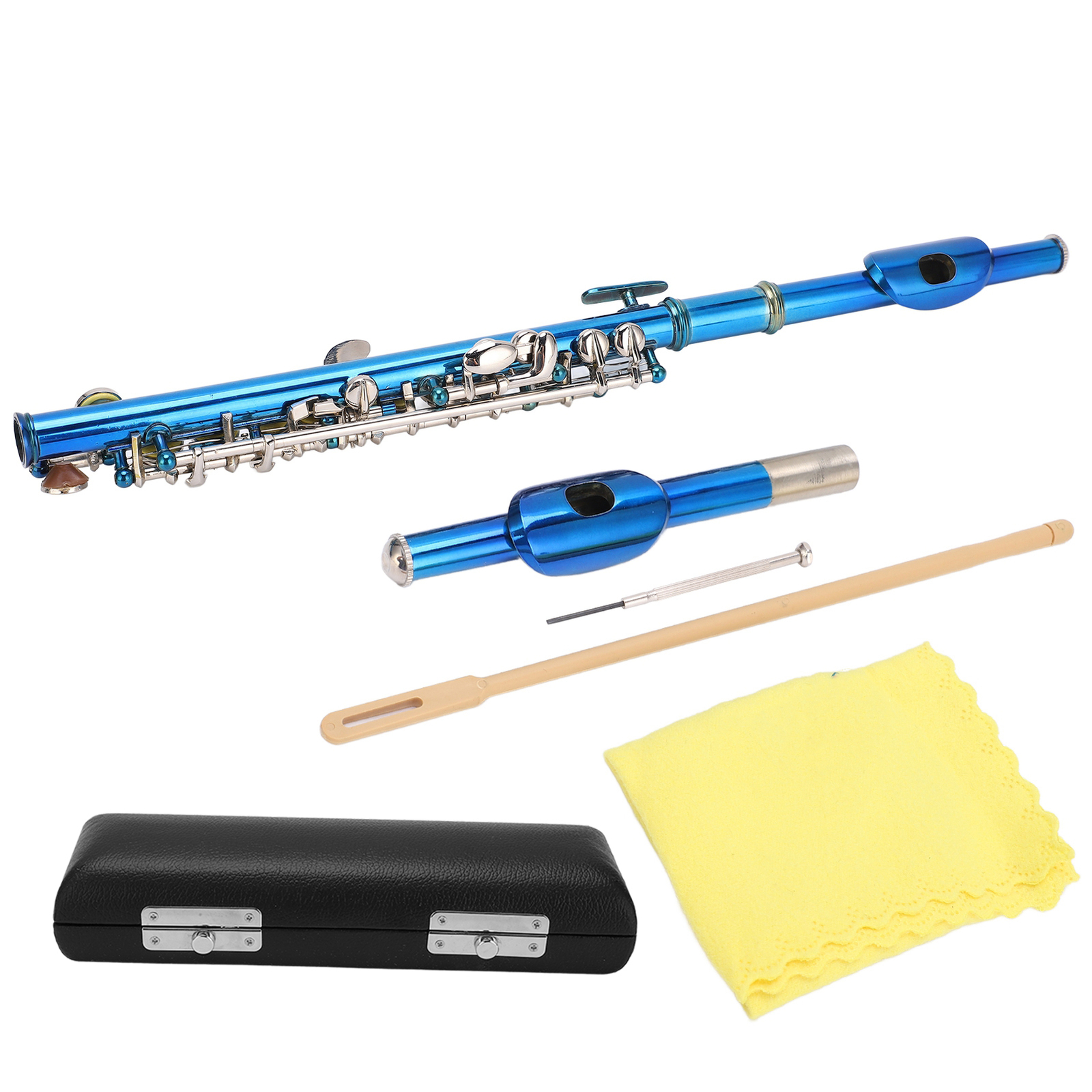 Piccolo Flute Cupronickel Blue +E Key French 6 Holes Piccolos Key