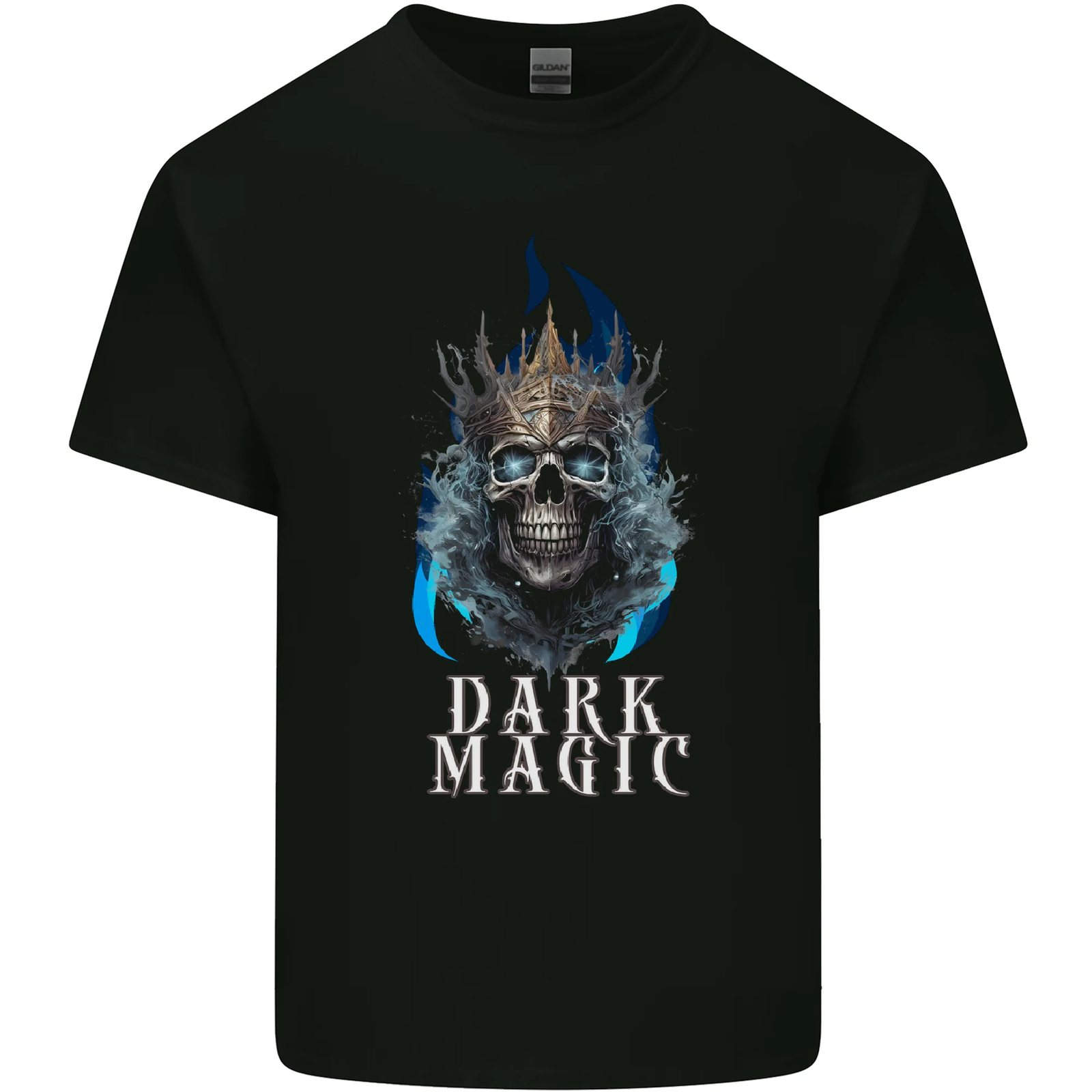 Dark Magic Skull King Mens Cotton T-Shirt Tee Top