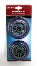 Razor Scooter Replacement Wheels -A,A2,A4,Spark,Spark 2.0,  (set of 2) - Purple