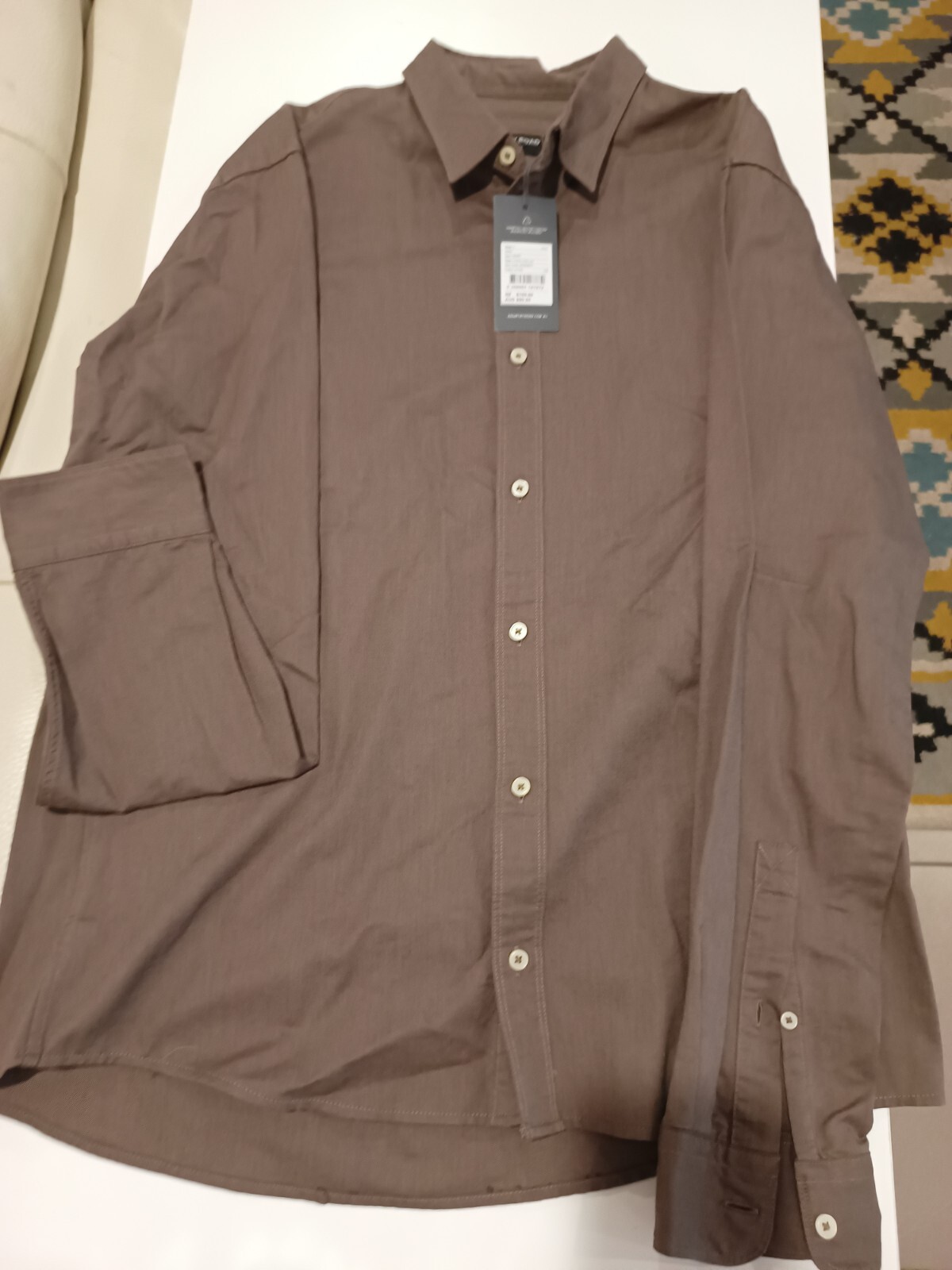 Country Road Mens Long Sleeve Brown Shirt L eBay