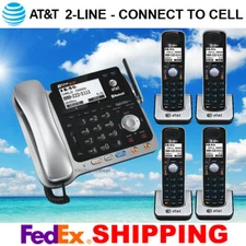 AT&T TL86109 2-LINE DECT 6.0 PHONE SYSTEM - BLUETOOTH - 4 CORDLESS - BRAND NEW