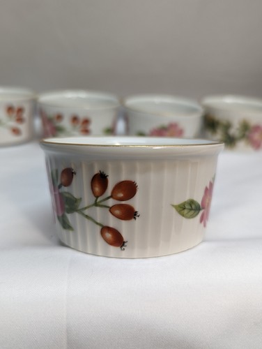 6 PIECE ROYAL WORCESTER "PERSHORE” RAMEKINS MADE IN ENGLAND - Picture 11 of 13