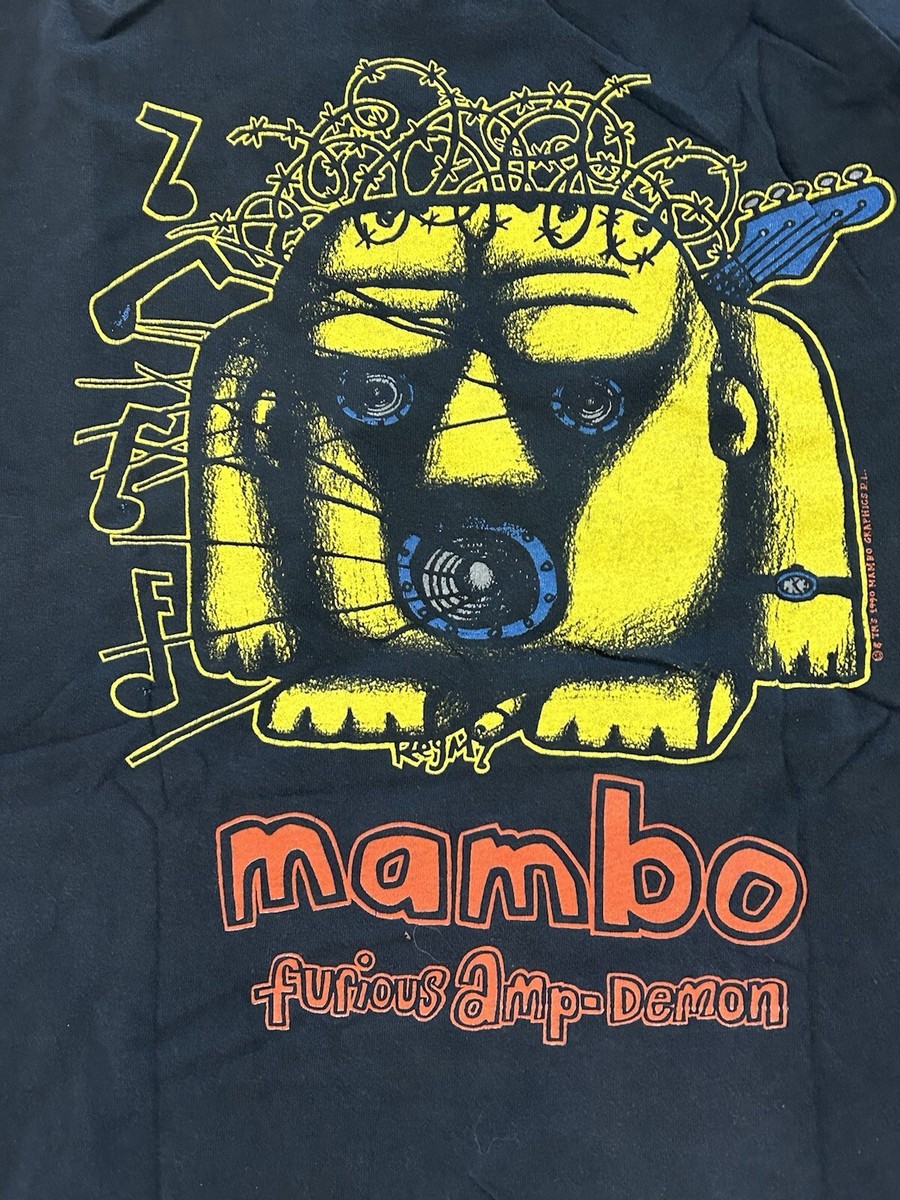 Vintage 100% Mambo Furious Amp-Demon T Shirt Surf Streetwear Size