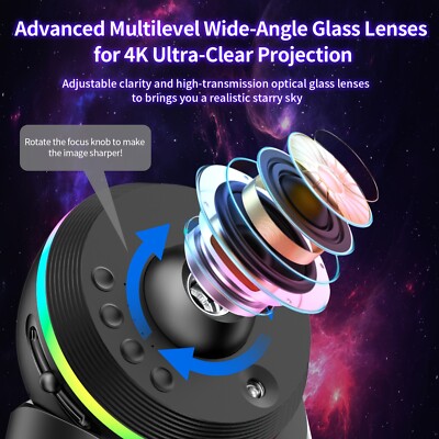 Star Projector Lamp - Ideal for Nursery/Parties, Projects Beautiful Galaxy Skies