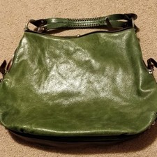 Tano Money Green Leather Hobo Nwot