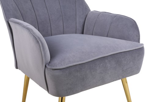 Armchair with Metal Leg,Modern Accent Chair Lounge Chair for Living Room Bedroom - Picture 5 of 13