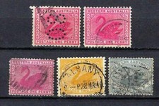 Western Australia (1) 5 Different Used Stamps