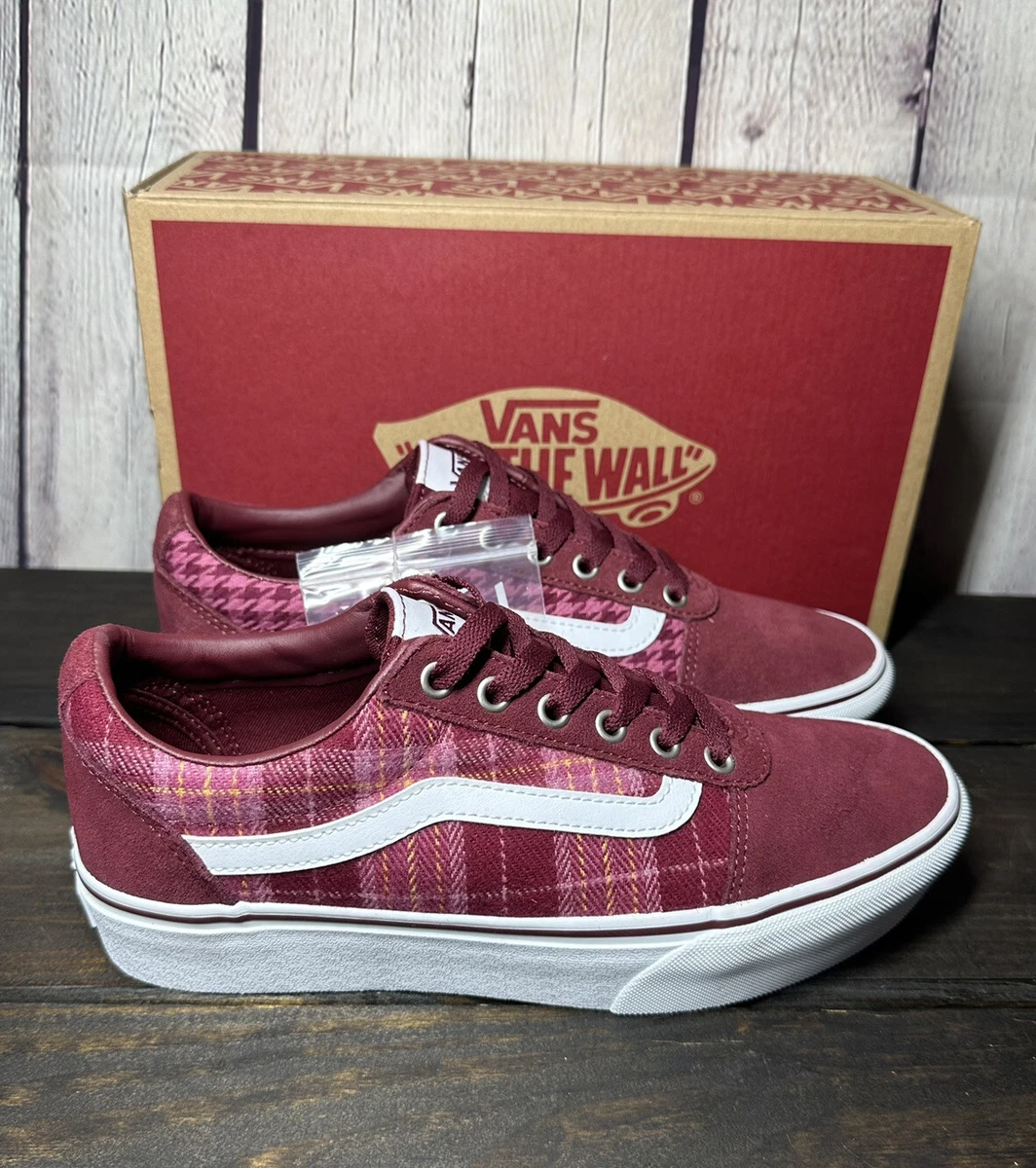 NEW WITH BOX VANS Ward Platform Low Plaid Mix Shoes Women s Size