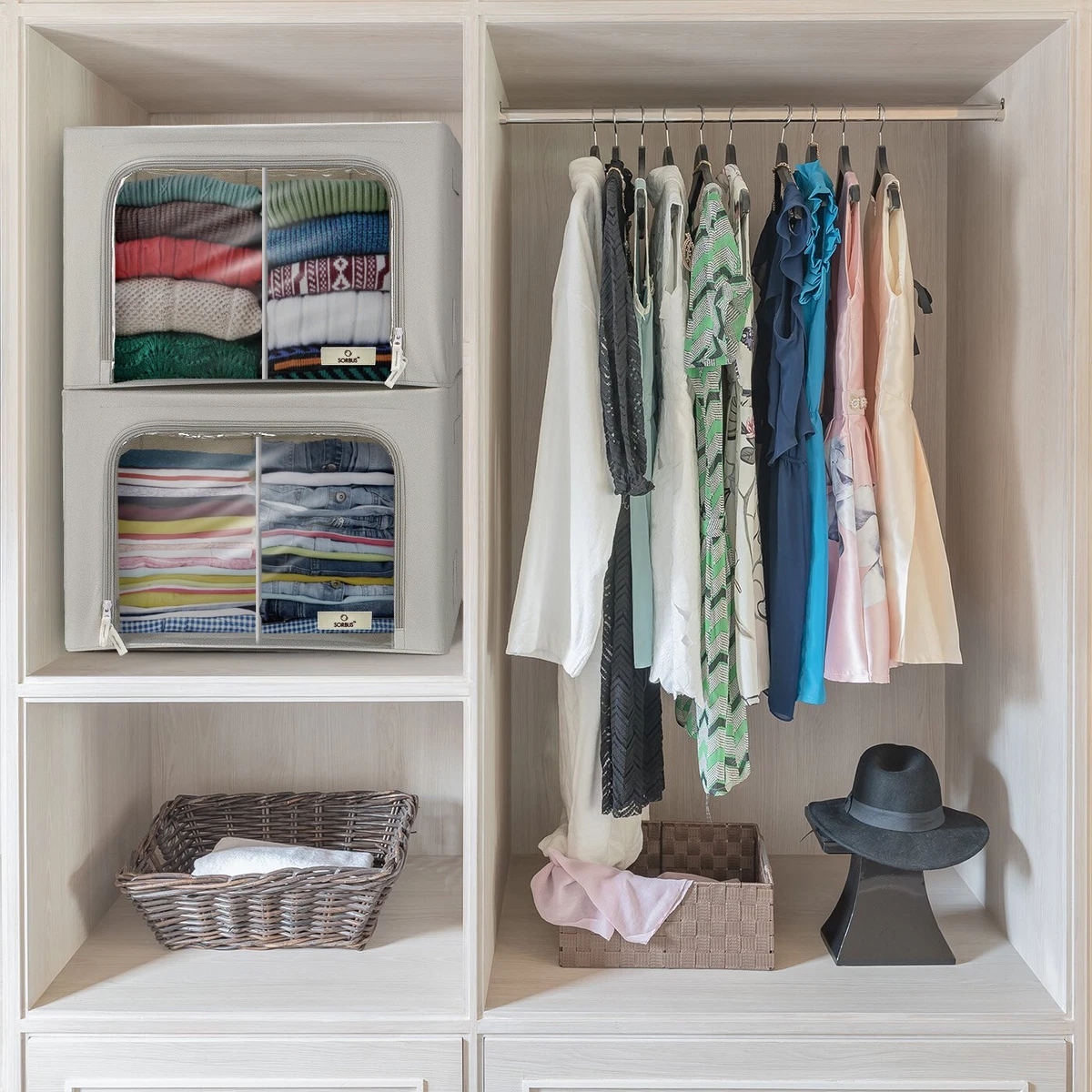 Clothing Bins, Closet Storage Bins, Linen Closet Organizers and Storage  Baskets